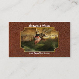 Flying Pig - Steampunk - The flying swine Business Card