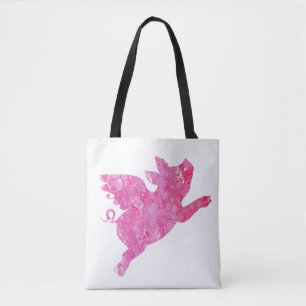 Flying Pig Tote Bag, Flying pig gifts,