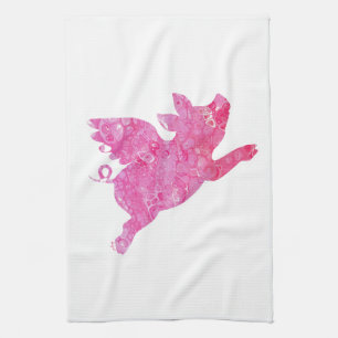 Flying Pig, When Pigs Fly, Tea Towel