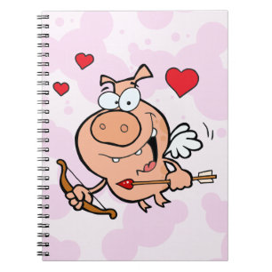 Flying Pig with Bow and Arrow Notebook