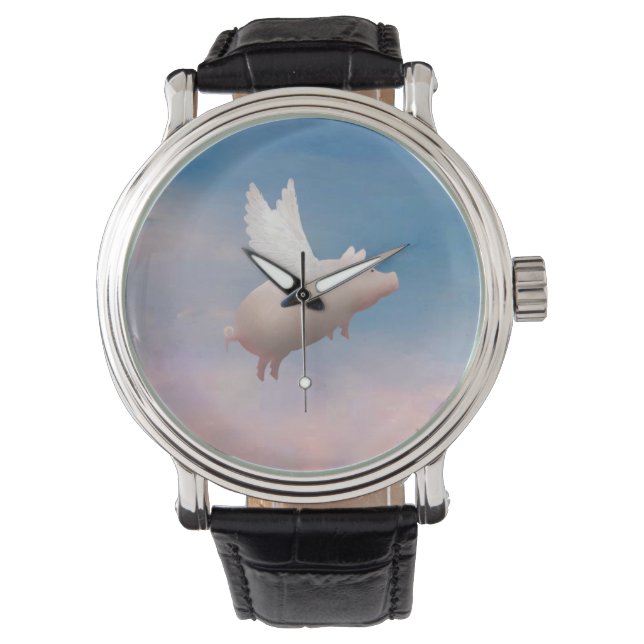 flying pig wrist watch (Front)