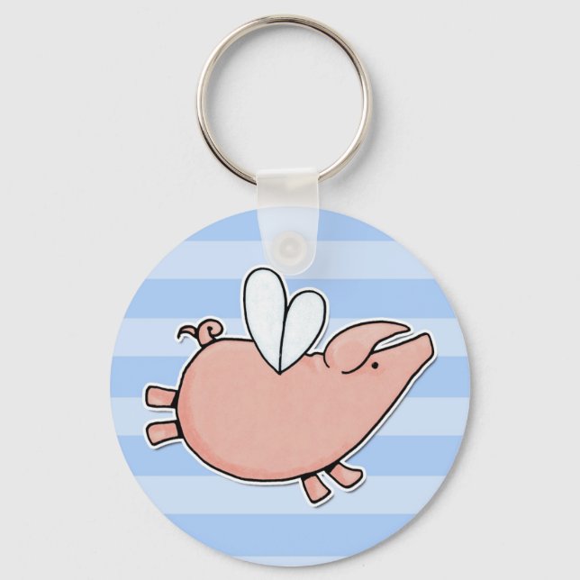 flying piggy key ring (Front)