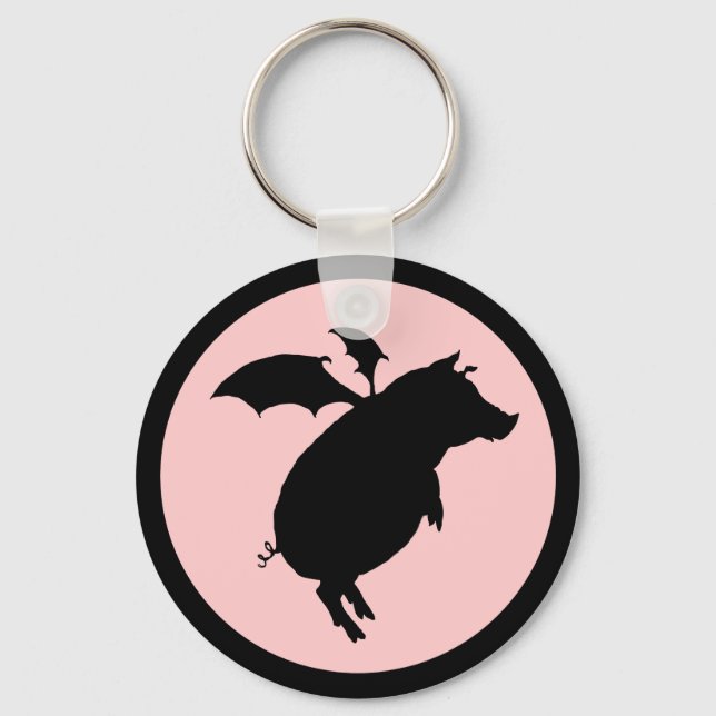 Flying piggy key ring (Front)