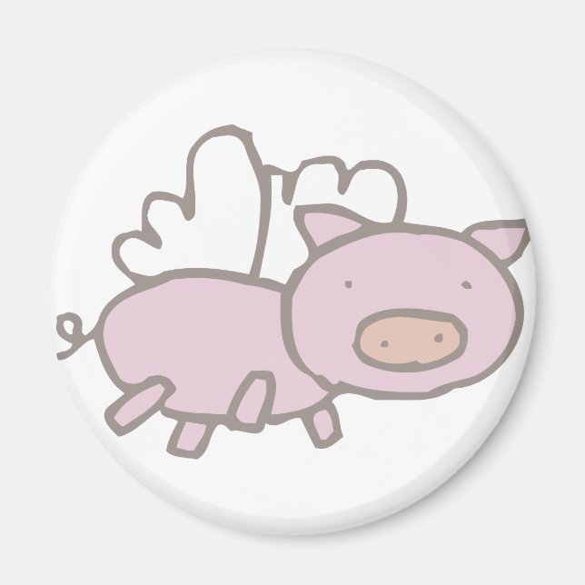 Flying Piggy Magnet (Front)