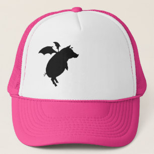 Flying piggy trucker hat