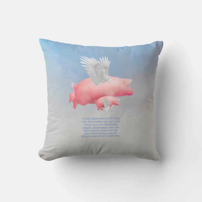 Flying Piglets Cushion (Front)