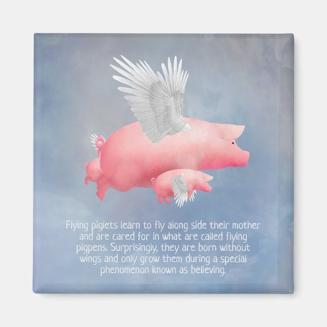 Flying Piglets Magnet (Front)