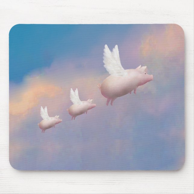 flying piglets mouse pad (Front)