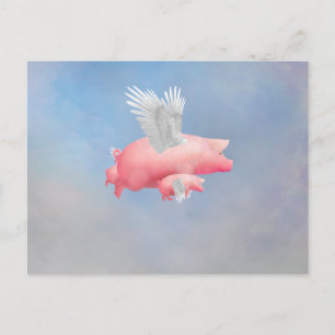 Flying Piglets Postcard