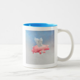 Flying Piglets Two-Tone Coffee Mug
