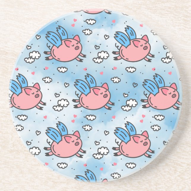 flying pigs coaster (Front)