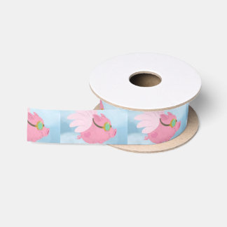 Flying Pigs Gift Ribbon Satin Ribbon