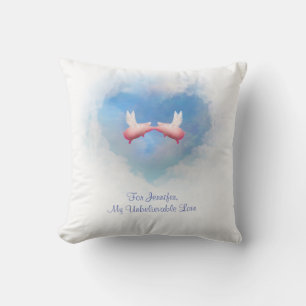 Flying Pigs In Love Customisable Pillow