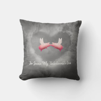 Flying Pigs In Love-Personalised Cushion