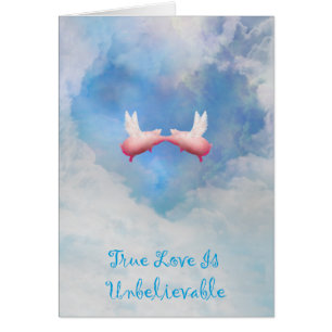 Flying Pigs Kissing-True Love Is Unbelievable