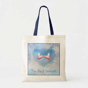 Flying Pigs Kissing-True Love Is Unbelievable Tote Bag