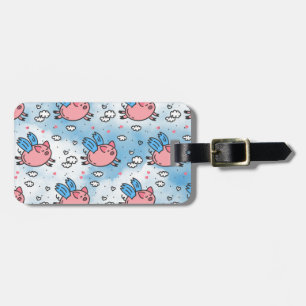 flying pigs luggage tag