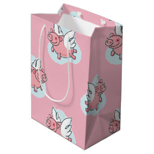 Flying Pigs New Baby Choose colour M Gift Bag