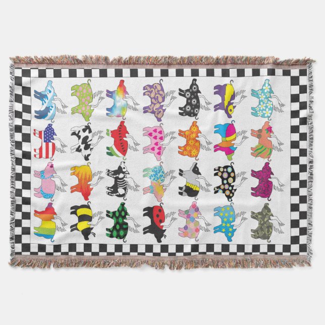 Flying pigs on a blanket (Front)
