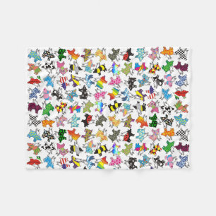 Flying pigs on a fleece blanket