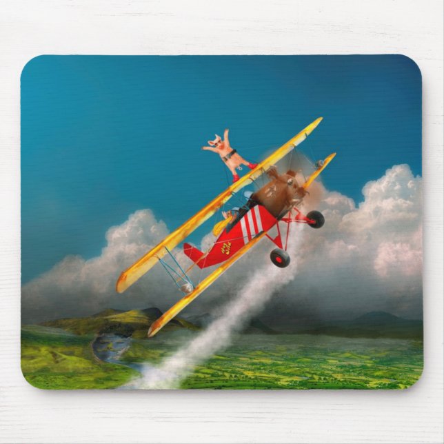Flying Pigs - Plane - Hog Wild Mouse Pad (Front)