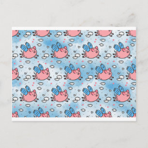 flying pigs postcard