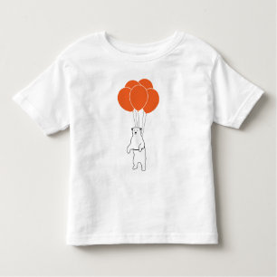 Flying Polar Bear with Balloons Toddler T-Shirt