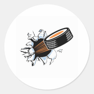 Flying Puck Classic Round Sticker