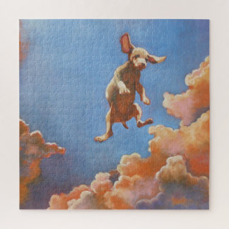 Flying Puppy Cloudscape Jigsaw Puzzle