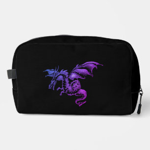 Flying Purple Dragon Against Black Dopp Kit