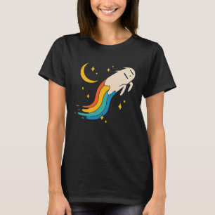 Flying Rainbow Cat Meme Cat Emo Soft Grunge EGirl T-Shirt