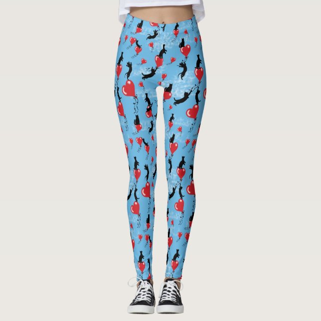 Flying red balloons leggings (Front)