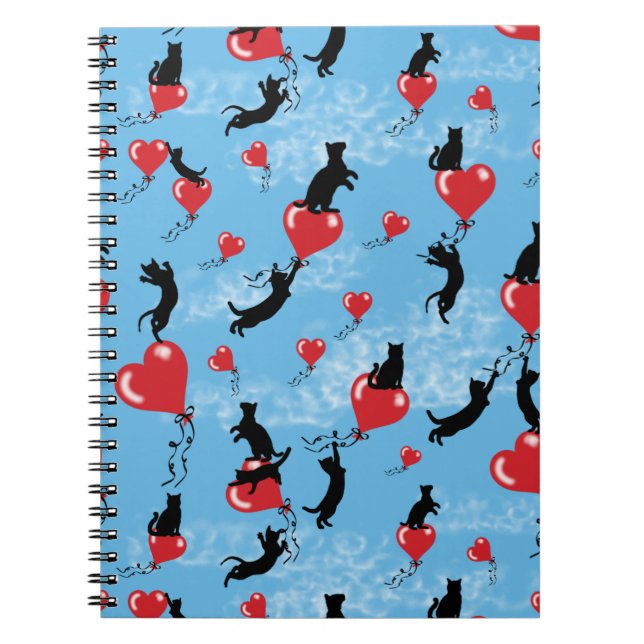 Flying red balloons notebook (Front)