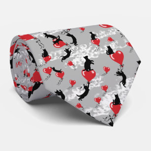 Flying red balloons tie