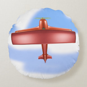 Flying Red Uproar Round Pillow