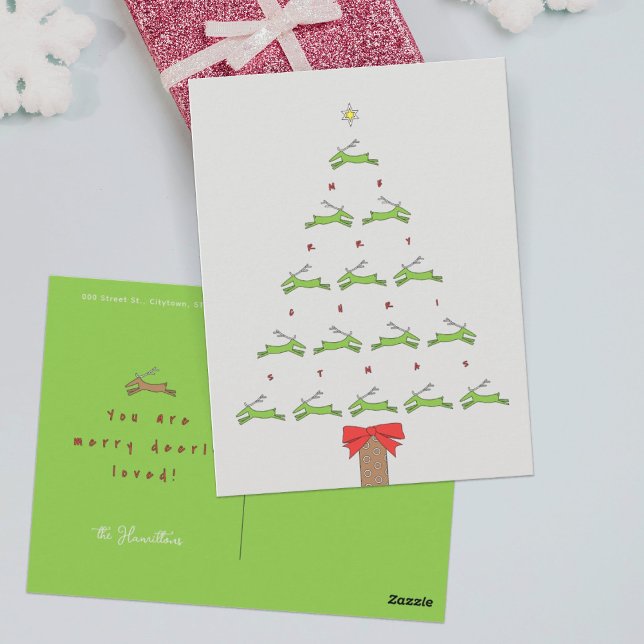 FLYING REINDEER CHRISTMAS POSTCARD (Creator Uploaded)