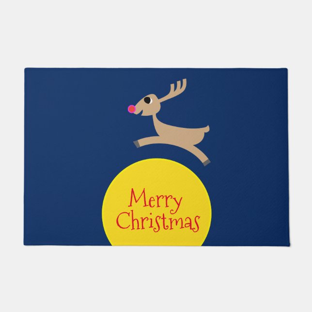 Flying Reindeer Doormat (Front)