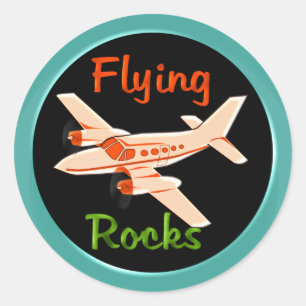 Flying Rocks Classic Round Sticker