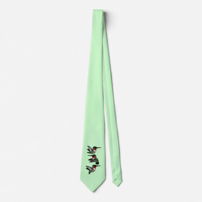 Flying Ruby-throated Hummingbird Tie (Front)