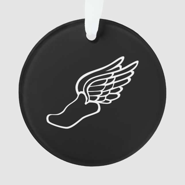 Flying Running Shoe Ornament (Front)
