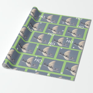 Flying Santa Christmas Wrapping Paper