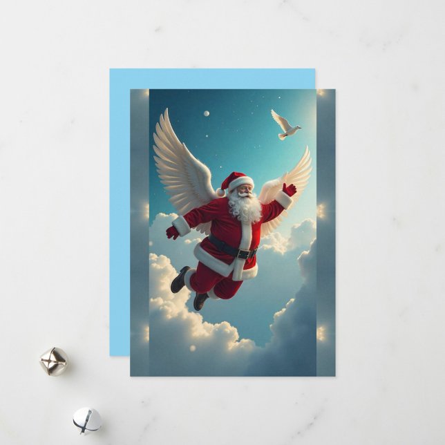 Flying Santa Claus  Holiday Card (Add photos and text for no additional charge!
)