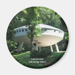 Flying Saucer House Refrigerator Magnet