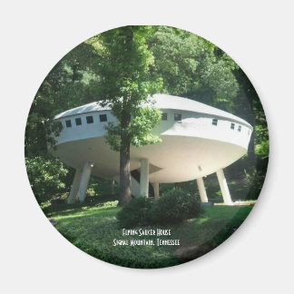 Flying Saucer House Refrigerator Magnet