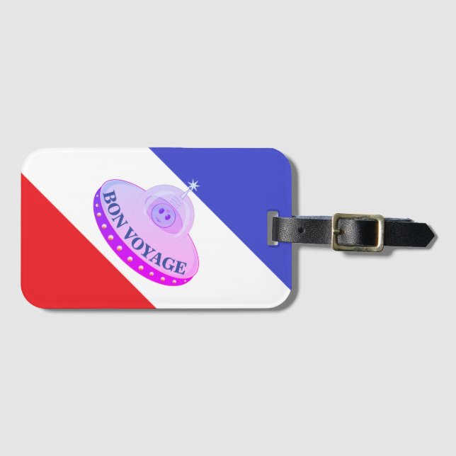 Flying Saucer Luggage Tag (Front Horizontal)