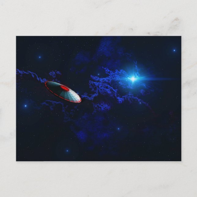 Flying saucer postcard (Front)