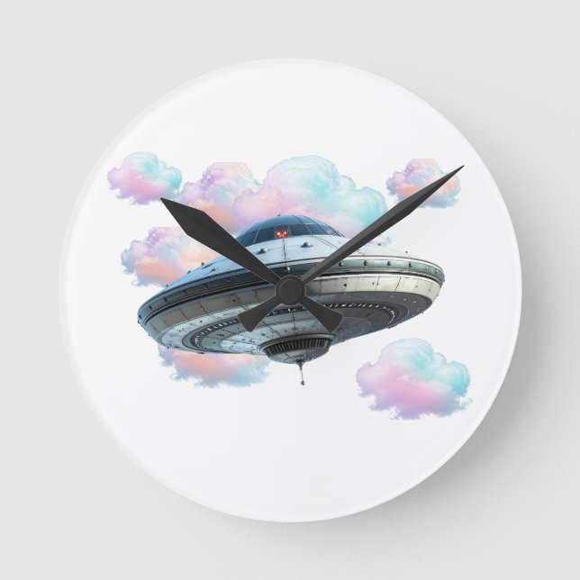 Flying Saucer Round Clock (Front)