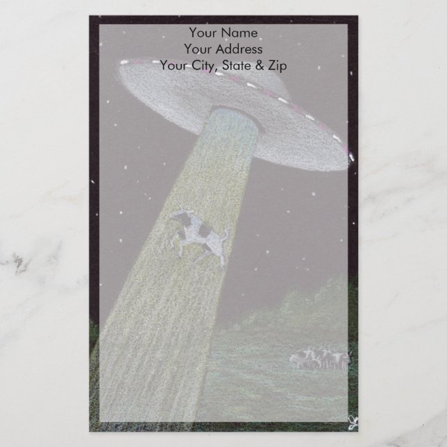 Flying Saucer Stationery (Front)