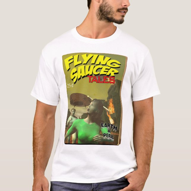 Flying Saucer Tales Fake Pulp Cover Shirt (Front)