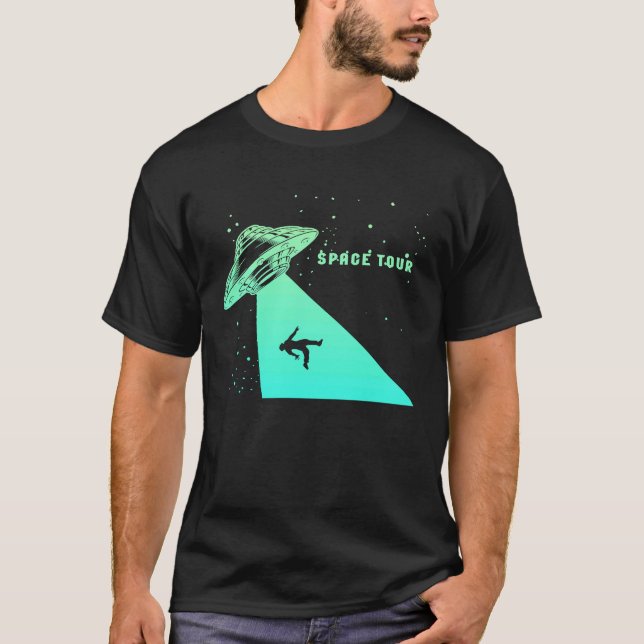 Flying Saucer UFO Astronauts are Aliens 7 T-Shirt (Front)